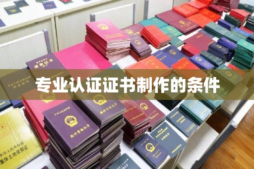 公安专业认证证书制作的条件